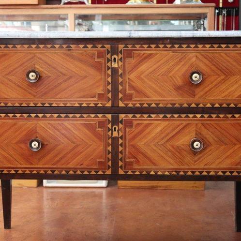 Commode - Zeldzaam hout, intarsia - Neoklassieke ladekast, Antiek en Kunst, Antiek | Meubels | Stoelen en Sofa's