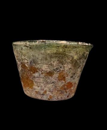 Romain antique - Gobelet en verre - 100/200 AD - expertisé