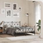 vidaXL Bedframe met hoofd- en voeteneinde metaal zwart, Huis en Inrichting, Slaapkamer | Bedden, Verzenden, Nieuw