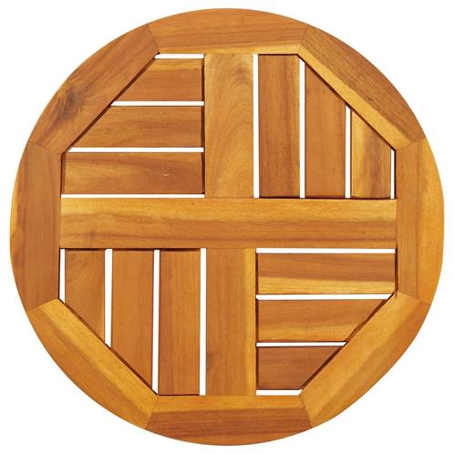 vidaXL Tafelblad rond Ø 40x2 cm massief acaciahout, Huis en Inrichting, Tafelonderdelen, Nieuw, Verzenden