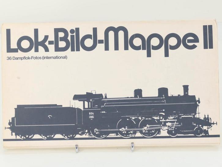 Lok-Bild-Mappe ll 36 Dampflok-Fotos (international) (e 1:1), Verzamelen, Spoorwegen en Tram, Overige typen, Gebruikt, Ophalen of Verzenden