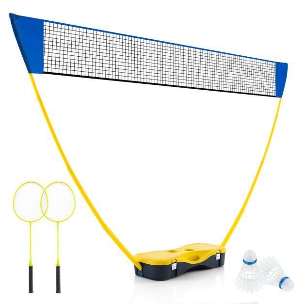 2dekans | Coast Draagbare Badmintonset Geel – 270 x 160 cm –, Sport en Fitness, Badminton, Ophalen of Verzenden