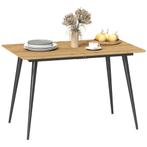 Eettafel - Uitschuifbaar - Stalen poten - Grijs, Huis en Inrichting, Ophalen of Verzenden, Nieuw, Modern