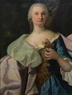 École Autrichienne (XVIII) - Portrait de dame de cour avec
