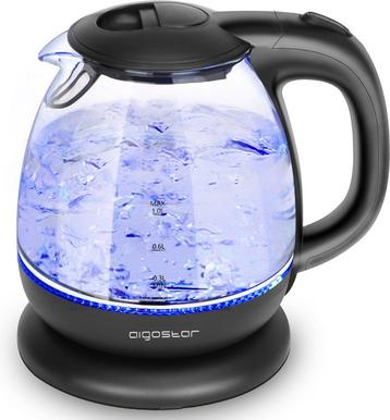 Aigostar Waterkoker glas 1 Liter - watekokers klein met LED beschikbaar voor biedingen