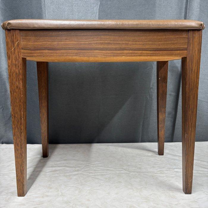 Bank - Hout, Leder - Pianobank - Opbergruimte, Antiek en Kunst, Curiosa en Brocante