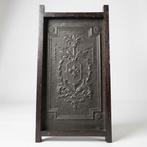 LEATHO - LEATHO - Kamerscherm - leer, Hout - Scherm in leer, Antiek en Kunst