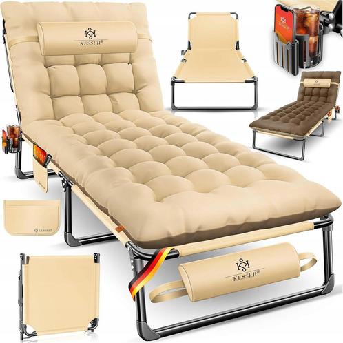 Opvouwbaar kampeerbed met ligkussen - 190 x 68 x 30 cm -, Caravans en Kamperen, Kampeeraccessoires, Verzenden