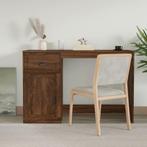vidaXL Bureau met lade 115x50x75 cm bewerkt hout bruin, Huis en Inrichting, Bureaus, Verzenden, Nieuw