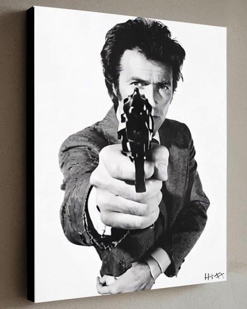 Jacob Hitt - Canvas ready-to-hang - Clint Eastwood Dirty, Verzamelen, Film en Tv