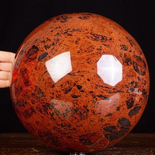 Grande sphère en obsidienne acajou Sphère dobsidienne, Verzamelen, Mineralen en Fossielen