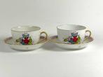 Herend - Tasse et soucoupe (4) - 2 tasses et 2 soucoupes en