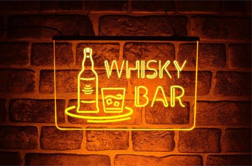 Whiskey bar neon bord lamp LED cafe verlichting reclame lich, Huis en Inrichting, Lampen | Overige, Nieuw, Verzenden