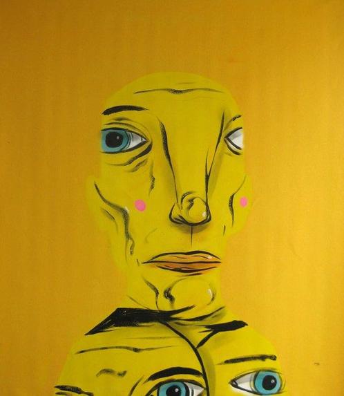 Mar (XX) - Yellow Jackets - XL, Antiek en Kunst, Kunst | Schilderijen | Modern