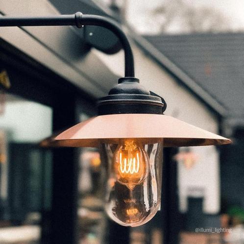 Stal- & Boerderijlampen Provence Stallamp Zwart Koper, Tuin en Terras, Buitenverlichting, Verzenden