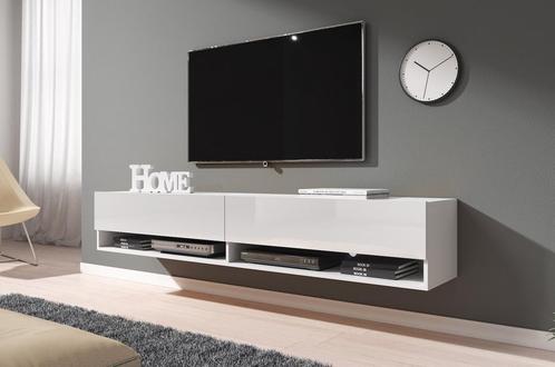 TV-Meubel Asino - Wit - 180 cm, Huis en Inrichting, Kasten |Televisiemeubels, 25 tot 50 cm, Nieuw, 150 tot 200 cm, Overige materialen