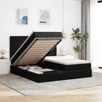 vidaXL Ottoman bed met matrassen 160x200cm fluweel zwart, Huis en Inrichting, Verzenden, Nieuw