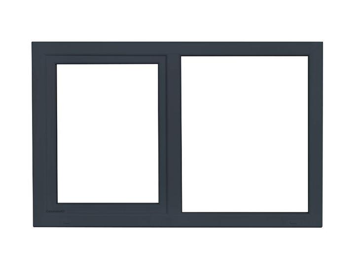 PVC vast-draaikiep b150xh80 cm Antraciet, Doe-het-zelf en Bouw, Glas en Ramen, Dubbelglas, Nieuw, Gevelraam of Ruit, 80 tot 120 cm