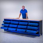 Datona Werkbank PREMIUM eiken werkblad met opbergbakken –, Doe-het-zelf en Bouw, Ophalen of Verzenden, Nieuw