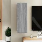 vidaXL Tv-meubel 30,5x30x90 cm bewerkt hout grijs sonoma, Huis en Inrichting, Kasten |Televisiemeubels, Verzenden, Nieuw