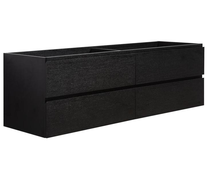 Wastafelkast Angela 160 x 48 cm Zwart Wastafelmeubel, Huis en Inrichting, Badkamer | Badkamermeubels, Nieuw, Verzenden