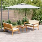 vidaXL Bistroset 3 pcs Bruin 114.5 x 70.5 x 72.5 cm, Tuin en Terras, Verzenden, Nieuw