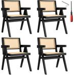 tectake Eetkamerstoel Lizzy met Weens vlechtwerk in boho-sti, Huis en Inrichting, Verzenden, Nieuw