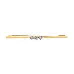 Gouden broche met diamant | 0,26 ct. (kanonsluiting), Handtassen en Accessoires, Broches, Gebruikt, Overige kleuren, Ophalen of Verzenden