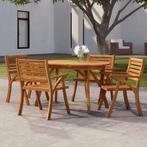 vidaXL Tuintafel 150x90x75 cm massief acaciahout, Tuin en Terras, Verzenden, Nieuw