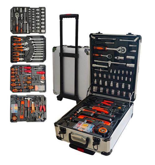 Pre-Order PROMO - NIEUW Gereedschapskoffer/Trolley 186 delig, Doe-het-zelf en Bouw, Gereedschapskisten, Nieuw, Gevuld, Ophalen
