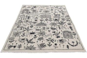 Tapis Kilim de créateur avec motif de broderie - Le Village