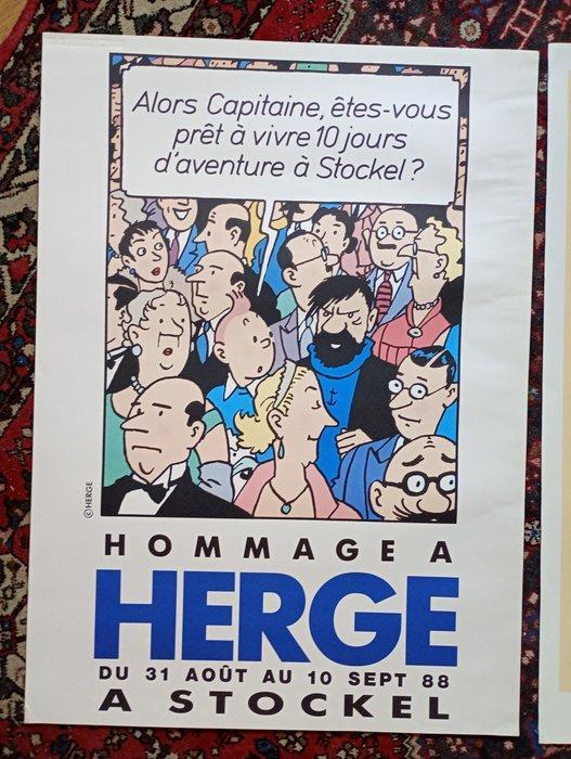 Tintin - 2 Set van 2 affiches - Eerbetoon aan Hergé + de, Boeken, Stripverhalen
