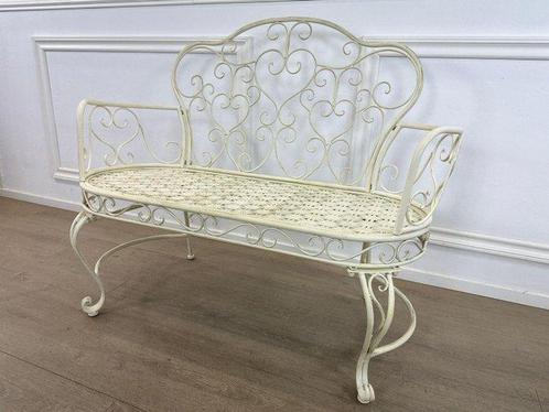 Garden Bench Hearts - Iron - Établi - Fer, Antiek en Kunst, Curiosa en Brocante