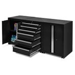 Datona Werkplaatskasten set PRO XL - Zwart - Datona, Doe-het-zelf en Bouw, Ophalen of Verzenden, Nieuw