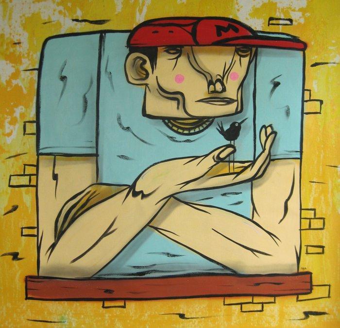 Mar (XX) - At the Window - XL, Antiek en Kunst, Kunst | Designobjecten