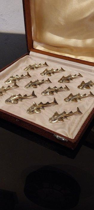 Messensteun (12) - esturgeons - Metaal, Antiek en Kunst, Antiek | Meubels | Tafels