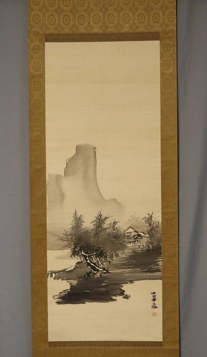 landscape painting in ink- With signature Kyuko  - Hagio, Antiek en Kunst, Antiek | Overige Antiek