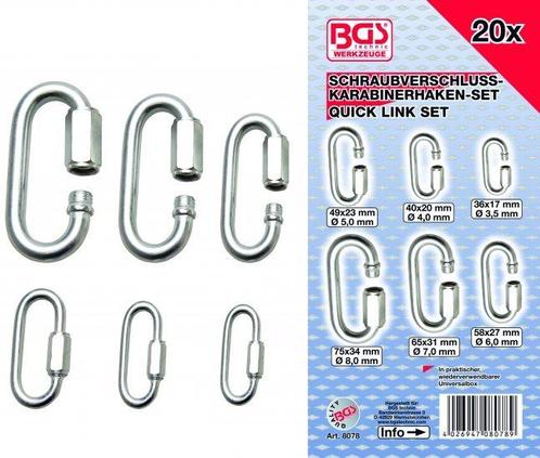Bgs Technic 20-delige Snap Hook Set, geschroefd, Auto diversen, Autogereedschap, Verzenden
