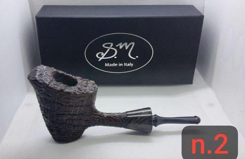 S.M. Pipe - sabbiata billiard nera free handmade - Pijp -, Collections, Articles de fumeurs, Briquets & Boîtes d'allumettes