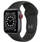 Apple Watch Series 6 40mm LTE Zwart | LTE | GARANTIE, Handtassen en Accessoires, Ophalen of Verzenden, Zo goed als nieuw