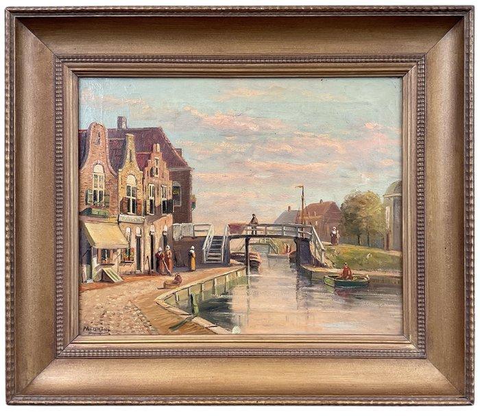 Pieter Wagemans (1879-1955) - Oud-Hollands stadsgezicht, Antiek en Kunst, Kunst | Schilderijen | Klassiek