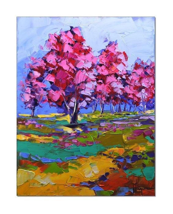 Olivier Pfleger - Mandrafina  Cerisiers en fleurs, Antiquités & Art, Art | Objets design