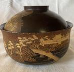 Urushi-lakkom met deksel - Lak, Hout - Japan - Meiji periode