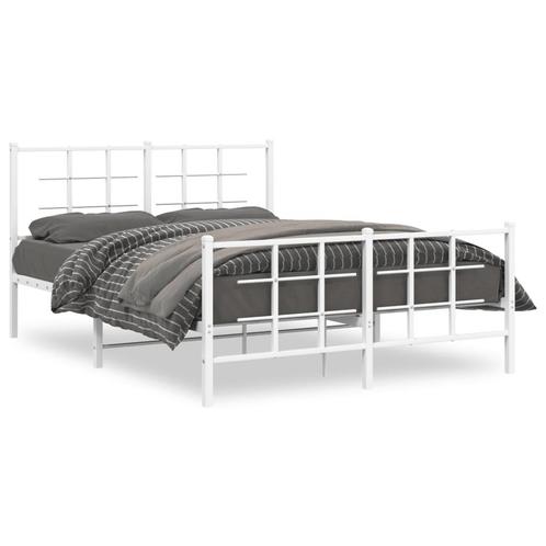 vidaXL Cadre de lit métal avec tête de lit/pied de lit, Huis en Inrichting, Slaapkamer | Bedden, Verzenden