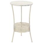 vidaXL Bistrotafel vintage stijl rond 40x70 cm metaal wit, Huis en Inrichting, Verzenden, Nieuw