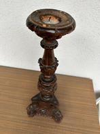 Kaarsenhouder - Hout - kandelaar - met de hand gesneden - 49
