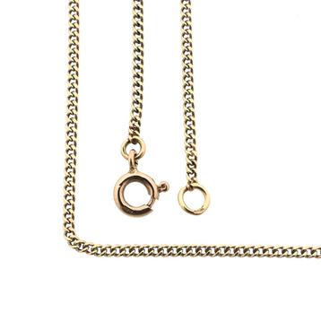 Gouden gourmet schakel ketting | 48 cm (schakelketting) beschikbaar voor biedingen