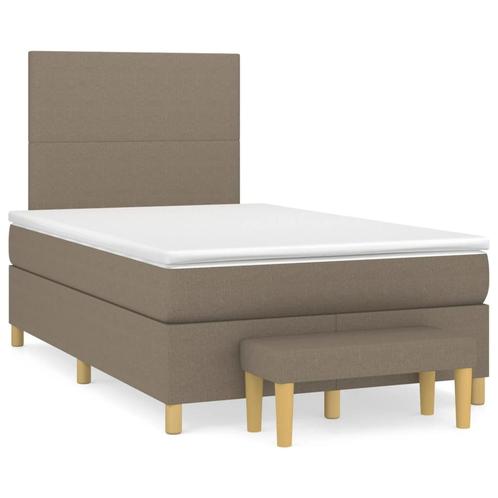 vidaXL Sommier à lattes de lit avec matelas taupe, Maison & Meubles, Chambre à coucher | Lits, Neuf, Envoi