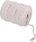 Jute dik 6 draads grote klos wit macrame koord mm rol 120, Hobby en Vrije tijd, Nieuw