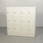 Lockerkast Officenow - Wit - 122 x 120 cm - 12 lockers, Ophalen of Verzenden, Gebruikt